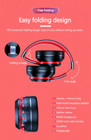 Lenovo hd200 fones de ouvido bluetooth over-ear dobrável computador sem fio canc