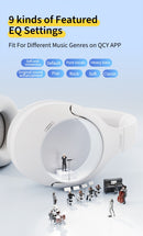 Qcy h3 lite anc fones de ouvido sem fio/com fio bluetooth 5.3 dobrável sobre a o