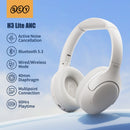 Qcy h3 lite anc fones de ouvido sem fio/com fio bluetooth 5.3 dobrável sobre a o