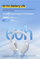 Qcy h3 lite anc fones de ouvido sem fio/com fio bluetooth 5.3 dobrável sobre a o