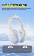Qcy h3 lite anc fones de ouvido sem fio/com fio bluetooth 5.3 dobrável sobre a o