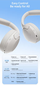 Qcy h3 lite anc fones de ouvido sem fio/com fio bluetooth 5.3 dobrável sobre a o