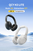 Qcy h3 lite anc fones de ouvido sem fio/com fio bluetooth 5.3 dobrável sobre a o